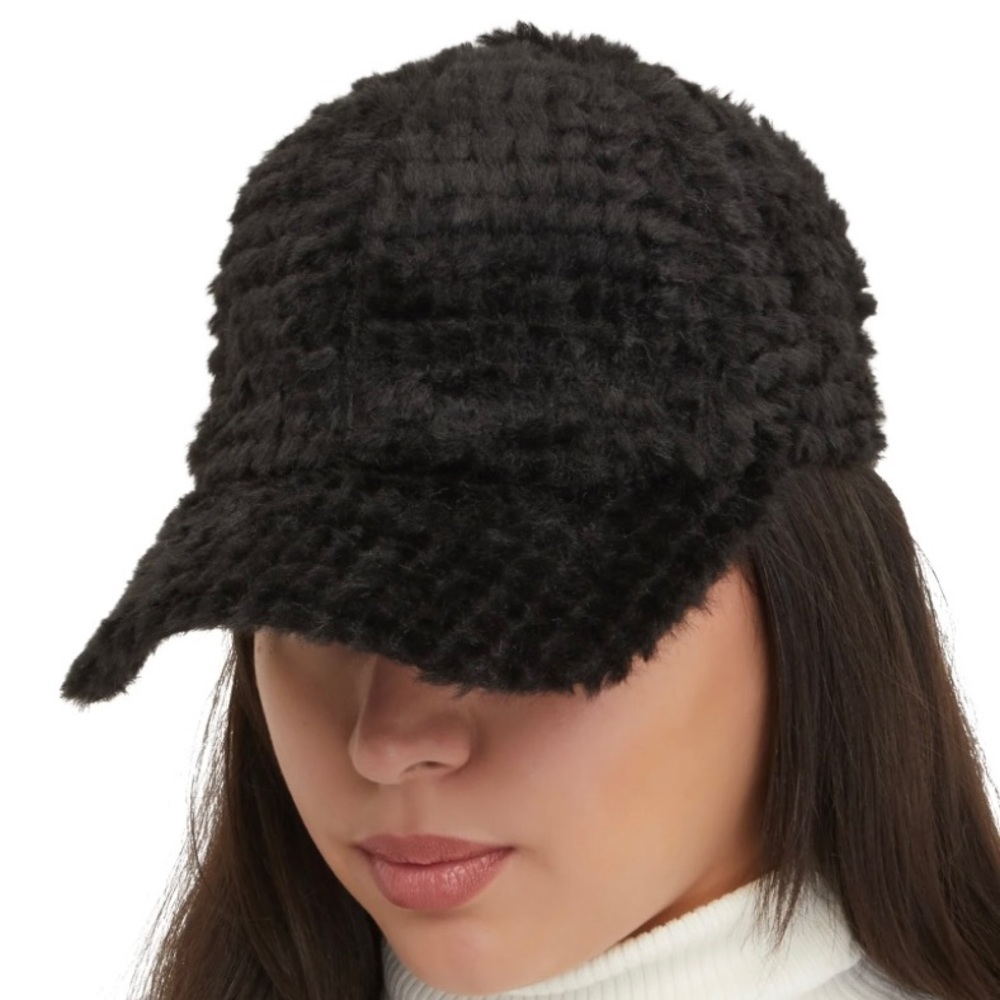 Baseball Faux Fur Cap